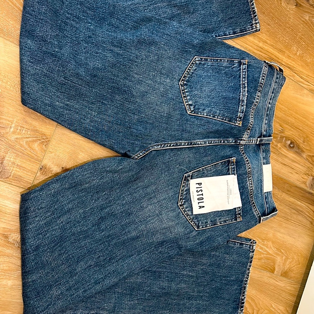 brand new, unused Pistola Cassie high rise straight leg jeans